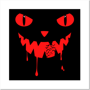 Evil Halloween Face Posters and Art